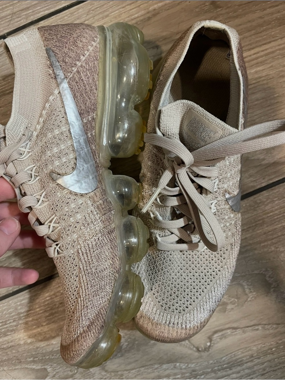 Nike Women’s VaporMax Flyknit Sneakers - Light Beige